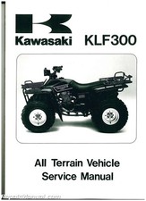 86-06 Kawasaki KLF300 Bayou 4x4 Factory Service Manual Repair Book