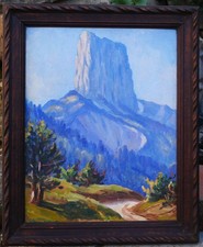 tableau ancien: mont Aiguille