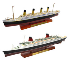 Lot de 2 paquebots TITANIC + FRANCE 1:1250 25cm bateau miniature maquette
