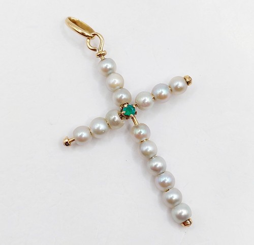 Pendentif croix vintage - , or