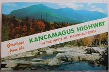 New Hampshire NH White Mountains National Forest Kancamagus Hwy Postcard Old PC