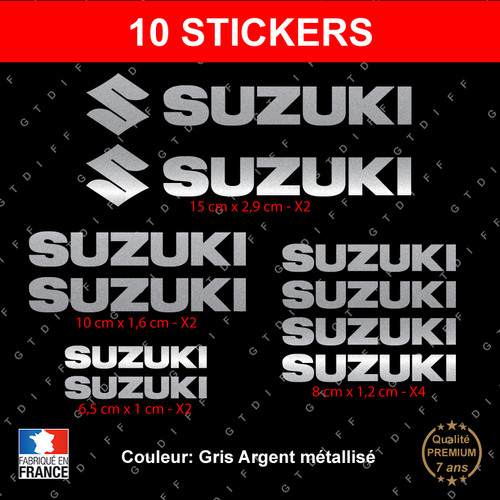 Stickers suzuki argent - stickers,