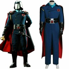 G.I. Joe Cobra Commander Cosplay Costume with Cloak#S
