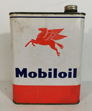 ANCIEN BIDON D'HUILE MOBILOIL - AUTOMOBILIA - ANTIQUE MOTOR OIL CAN