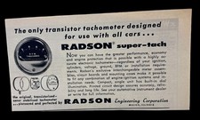 Radson Engineering Corp Vintage Mini Print Ad 60s Super Tach Tachometer Macon IL