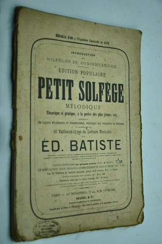 Ancien livre petit solfège - ancien, "petit