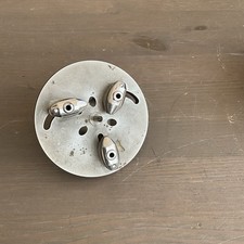 Watchmaker J HOUGHTON USA Lathe 8 MM Collet 3 JAW Face Plate Chuck  3 1/2 INCH