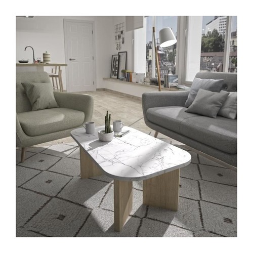 Table basse ovale quartz - quartz,