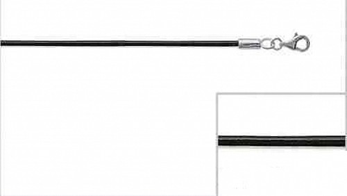 Collier cordon noir cuir - en, &