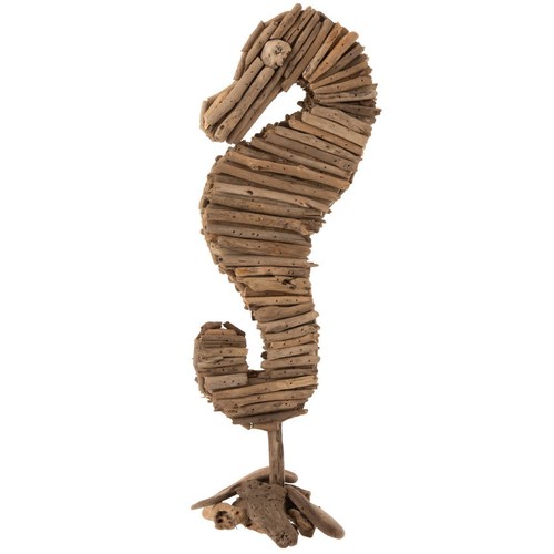 Figurine hippocampe bois - figurine,