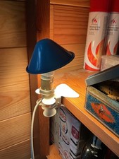 Small Mushroom Clamp Spotlight Lamp Walking Night Light Metal-Blue And Beige