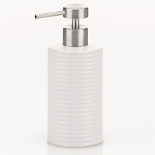 Kela Bain Distributeur de Savon Gobelet Porte-Savon Céramique Inox Set Wc