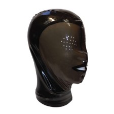 Masque en latex gris/noir -