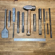 Blacksmith Tools FORGE ANVIL CHISELS Shaping Forging Tools Hammers Punch Lot ☆US
