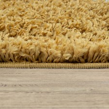 Tapis Shaggy Jaune Salon Poils