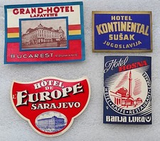 LOT 4 ETIQUETTES ANCIENNES