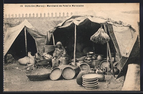 Cpa oudjda marchand de - cpa, oudjda,