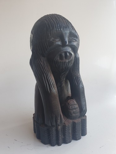 Sculpture singe bois - singe, en