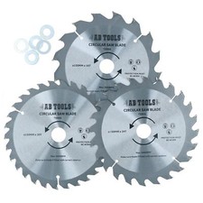 3 pièces 150 mm TCT lames de scie circulaire 16/24/30 TPI & réducteur de bagu...