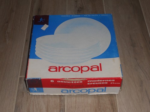 Vintage arcopal 6 assiettes - vintage,