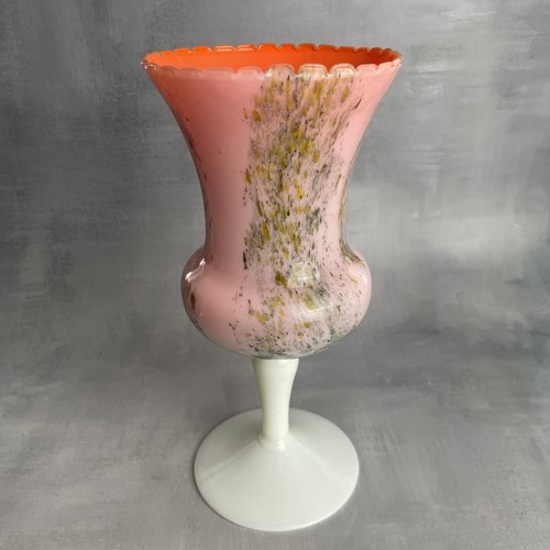 Vase coupe sur pied opaline - sur,