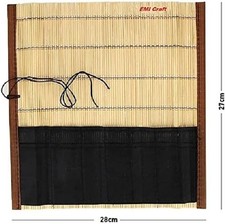 Natte de pinceaux en Bambou -Trousse pour Pinceau