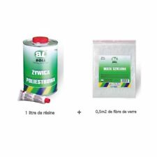 BOLL - 1 kilo de resine polyester + catalyseur+ fibre de verre, bateaux (MR06)