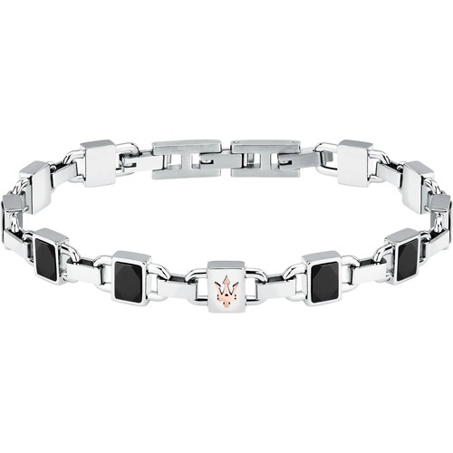 Bracelet silver rosegold - silver, black
