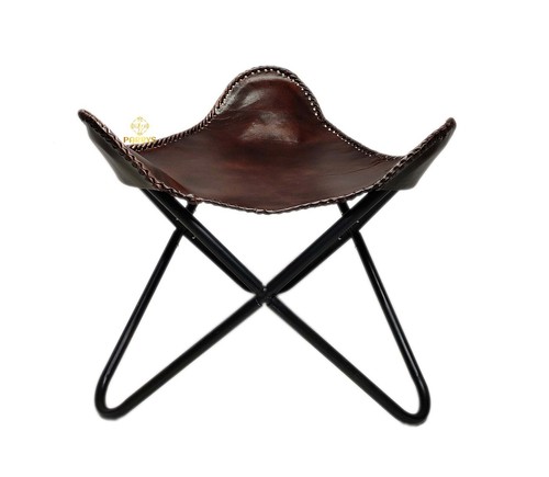 Pouf cuir fait - cuir,