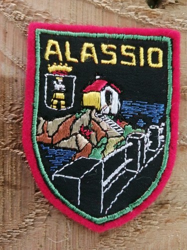écusson ancien brodé alassio - ancien,