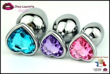 SexToy Plug Anal Bijou Intime Sexe Toy RoseBud Coeur Sex Femme Homme Taille S