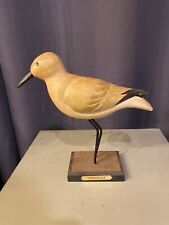 STATUE OISEAU EN BOIS GRAVELOT TONS BEIGE DECORATION BORD DE MER