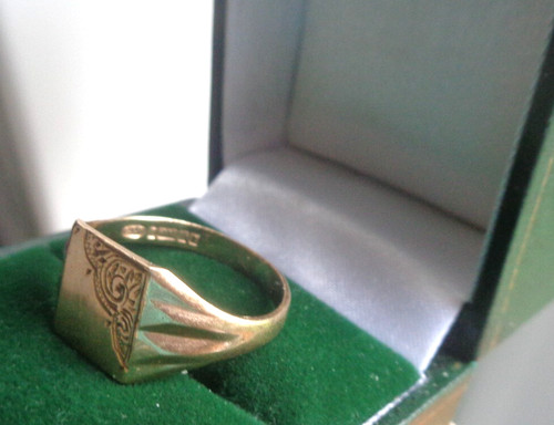 9ct chevalière vintage - chevalière,