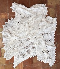 jeté de lit au crochet blanc