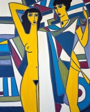 KLEYMAN Tableau Nu Côte AKOUN