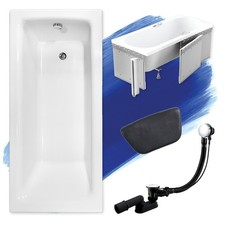 Baignoire rectangulaire TALIA 170x75 + habillage polystyrène + appuie-tête KODI 