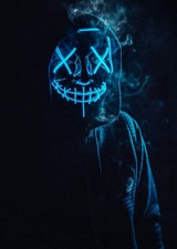 The Purge American Nightmare Mask Cosplay Halloween Costume Mask  Blue