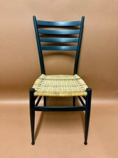 gio ponti straw wood seat chair 1950 1960