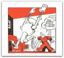 Ex-libris Sérigraphie Yves Chaland Spirou Dessin inédit 25x28 cm