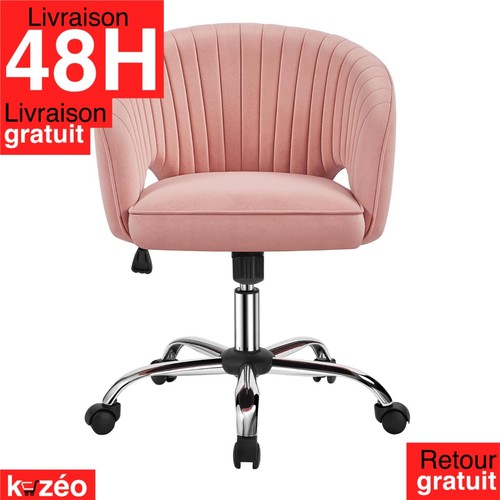 Fauteuil bureau velours - fauteuil, de
