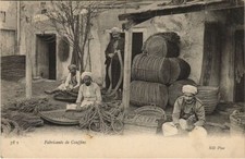 Old postcard AK ALGERIA manufacturers of cuffins - types (1145597)
