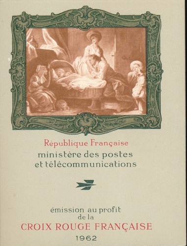 Timbre france carnet croix - france,