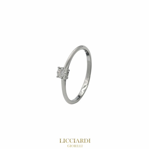 Bague solitaire femme blanc - solitaire,