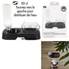 Gamelle pour chien chat animaux avec distributeur d'eau de 50cl