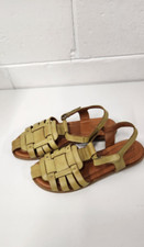 Sergio Tomani Women's Leather Fisherman Sandals Pesco, Size 38, Pistachio Green