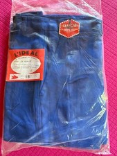 Antique blue cotton work trousers Sanfor L'Idéal waist 90 ref V12
