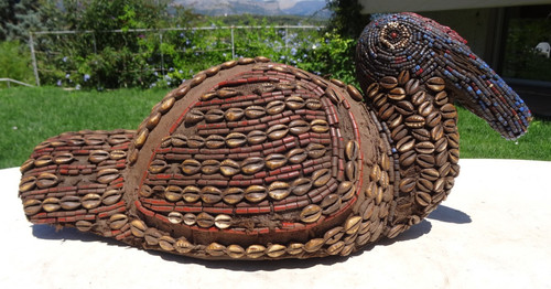 Cimier bamiléké perlé - ,