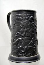 ANTIQUE HUNTING MUG German Pewter Signed EAGLE Two Headed Height 14cm