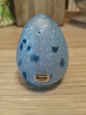Kosta Boda Spotted Glass Decorative Egg, Monica Backström ​Sweden 1970's