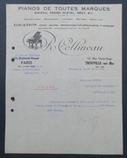 Facture 1934 COLLINEAU PIANOS